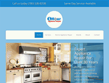 Tablet Screenshot of 1hrappliancerepair.com